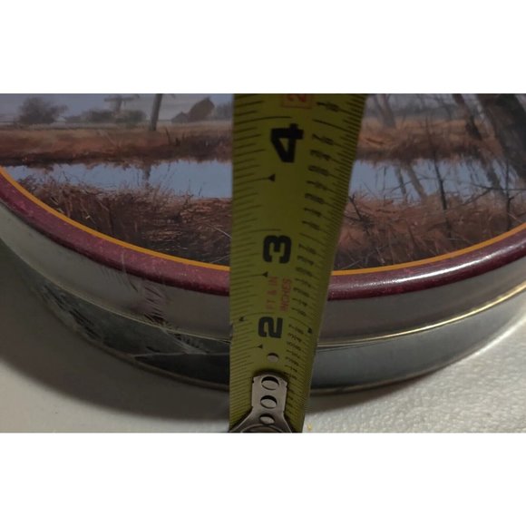 Vtg Dave Maass Duck 9.75" Round Tin Lake City Minnesota Wild Wings Artwork Rare - Picture 13 of 16
